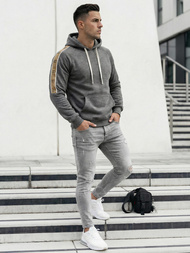 Мъжки суитшърт графитен OZONEE JS/8B1730/5Z