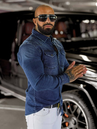 Мъжка риза синя OZONEE O/51411