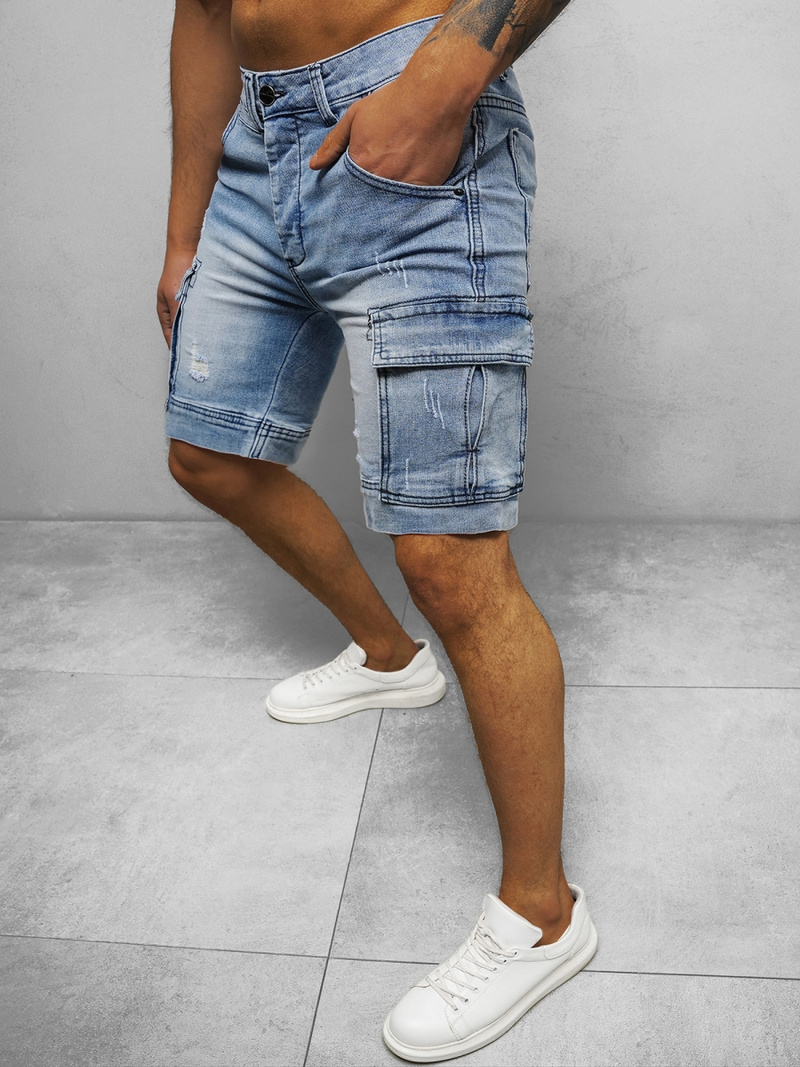 Mъжки шорти светло синьо OZONEE NB/MP0039BC