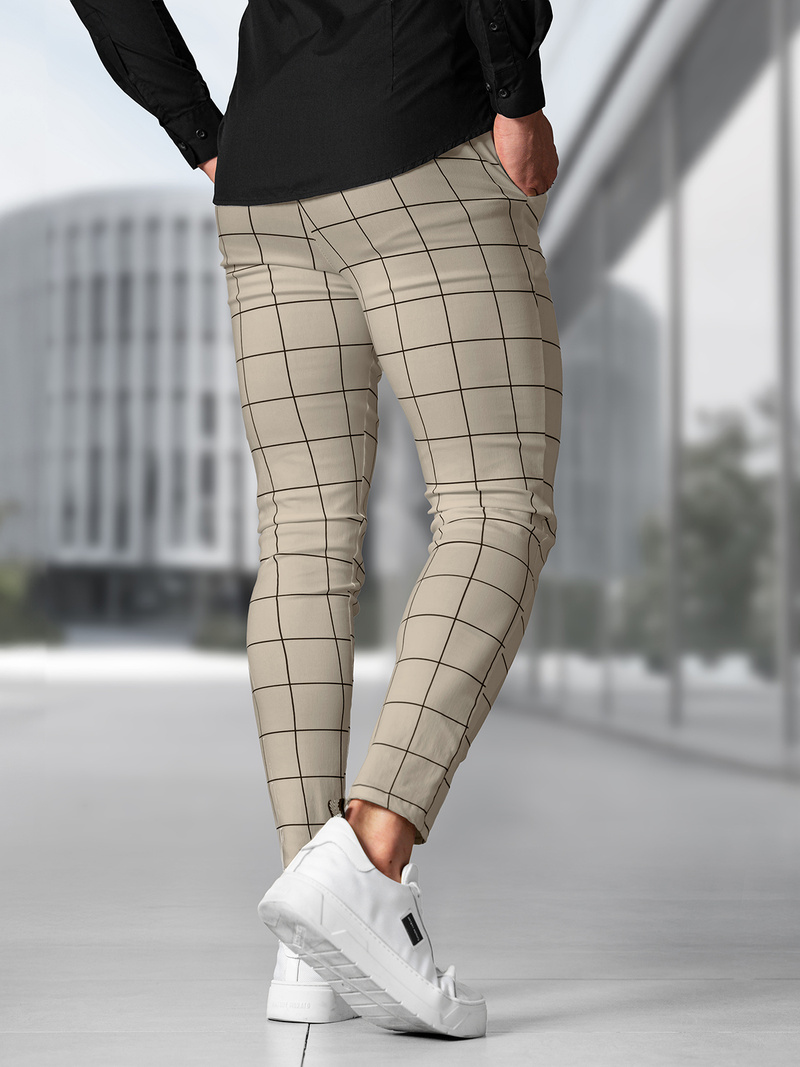 Мъжки панталони бежово OZONEE O/P4009Z