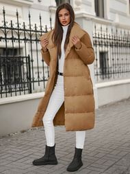 Дамско яке камел OZONEE JS/M737/84Z