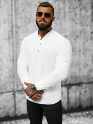 Мъжка риза бяла OZONEE O/V31