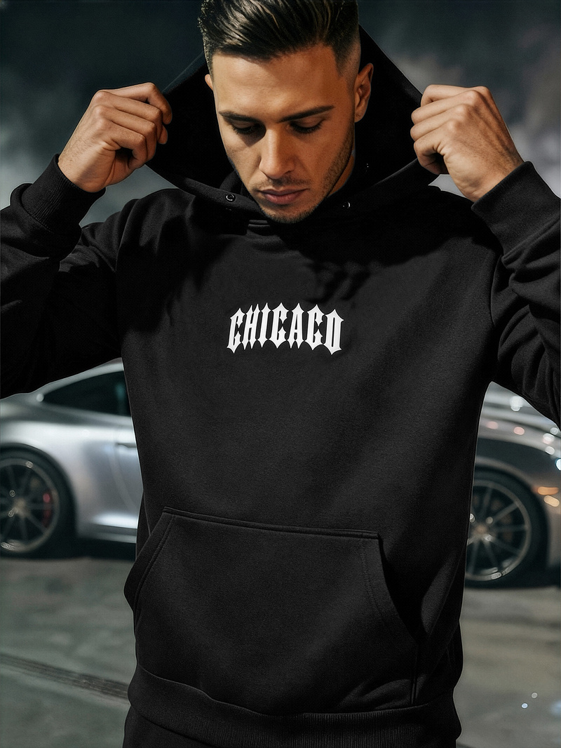 Мъжки суитшърт черно OZONEE JS/21B1903/3