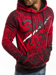 Мъжки суитшърт червен OZONEE JS/DD267Z