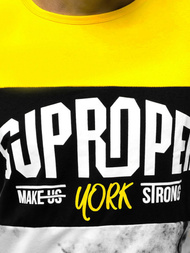 Мъжка тениска жълта OZONEE JS/KS1974