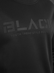 Мъжки суитшърт черен OZONEE JS/8B1992/3