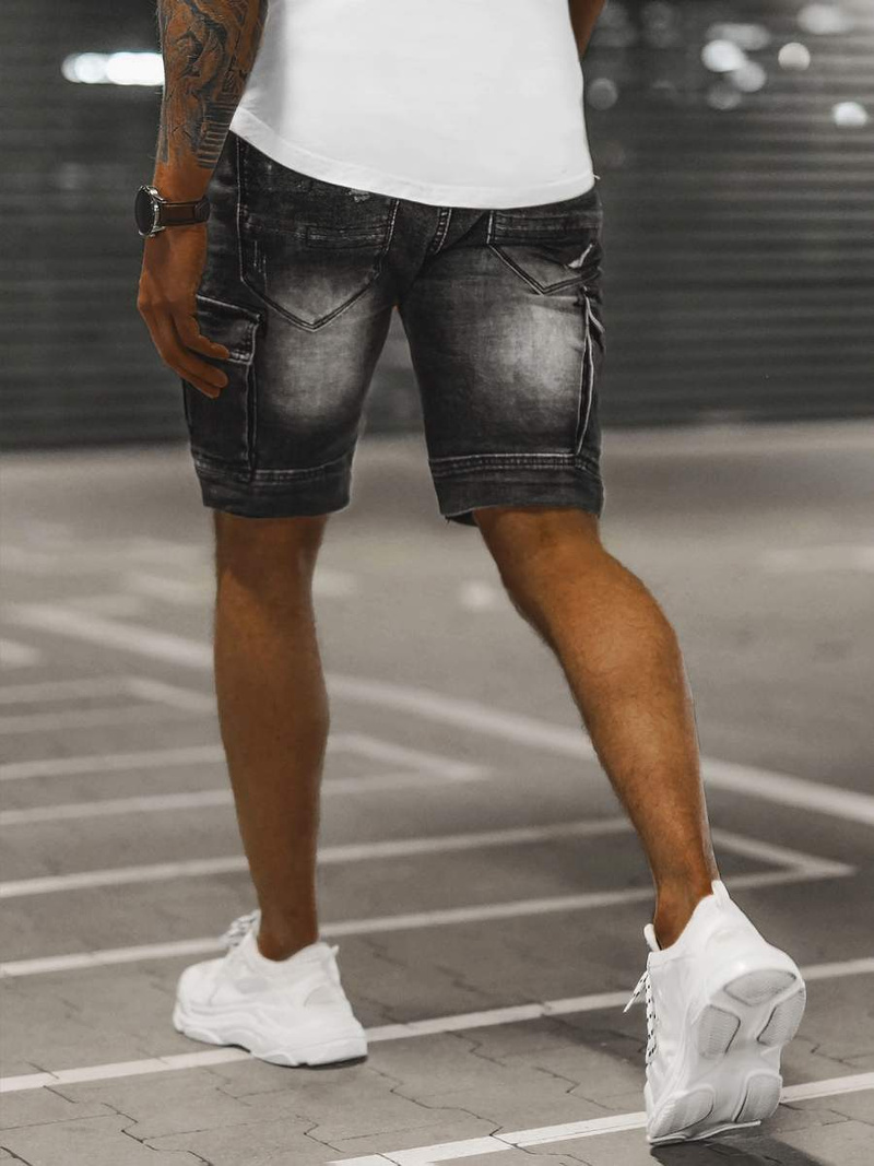 Mъжки шорти черни OZONEE NB/MP0039NZ