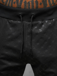 Мъжко долнище на анцуг черни OZONEE O/PS6021