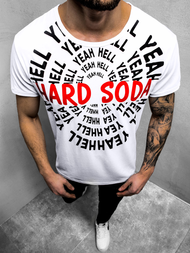 Мъжка тениска бял OZONEE JS/KS1948Z