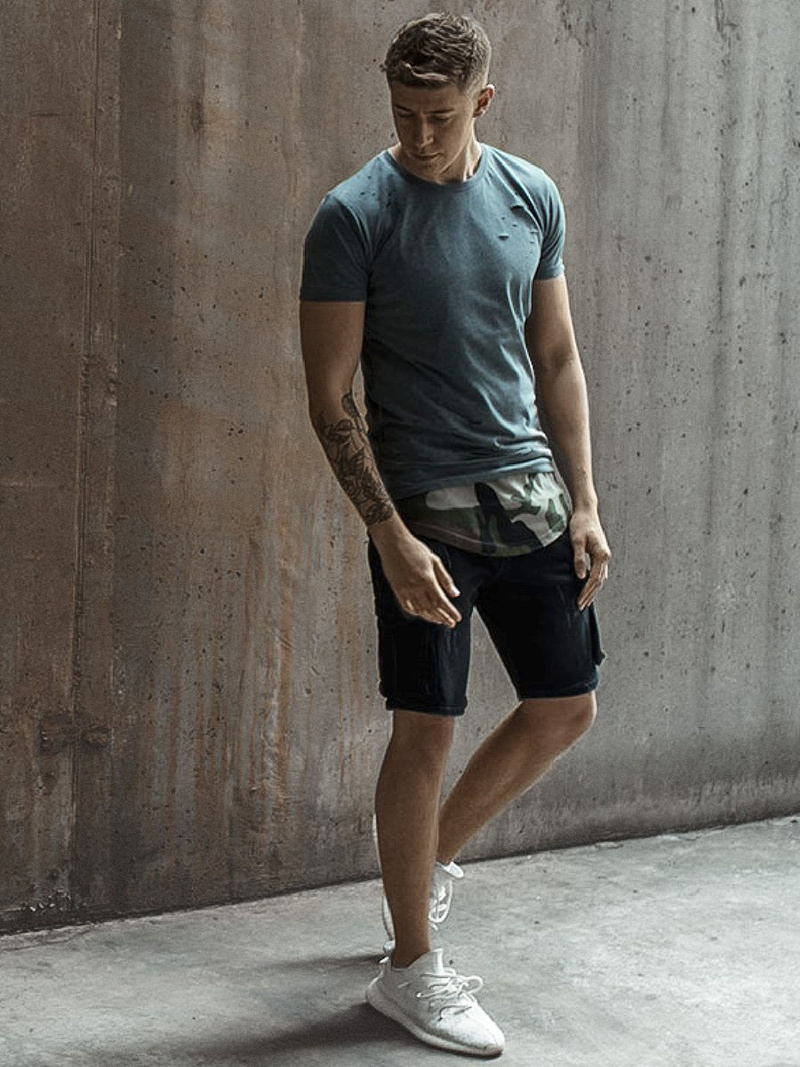 Мъжка тениска графитна OZONEE O/1115Z