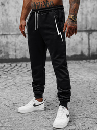 Мъжко долнище на анцуг черни OZONEE JS/8K165