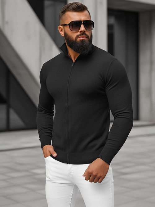 Мъжки пуловер черен OZONEE NB/MM6004/4Z