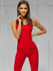 Дамски анцуг от две части червен OZONEE JS/YW88037/5