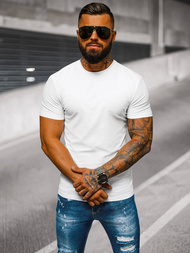 Мъжка тениска бял OZONEE NB/MT3001Z