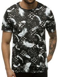 Мъжка тениска черен OZONEE JS/KS2111