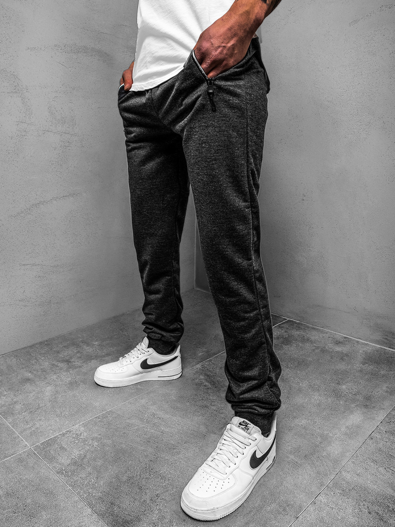 Мъжко долнище на анцуг графитно JS/XW003SZ