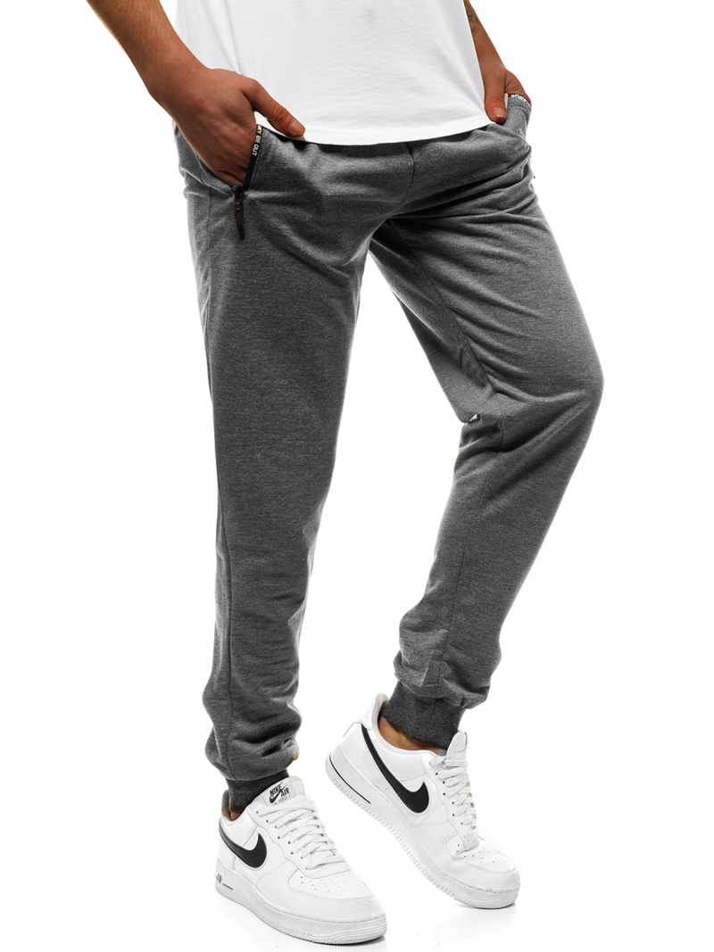 Мъжко долнище на анцуг тъмносиво JS/XW005S