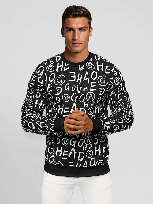 Мъжки суитшърт черна OZONEE JS/8B1221/3Z