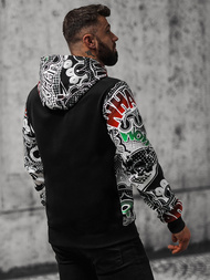 Мъжки суитшърт черен OZONEE O/B270