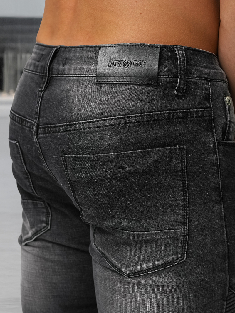 Мъжки дънки черни OZONEE NB/MP0142NZ