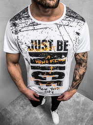 Мъжка тениска бял OZONEE JS/KS1983Z