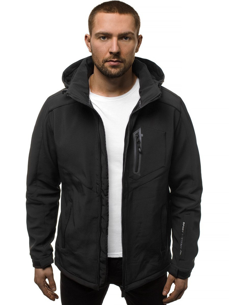 Мъжко яке SOFTSHELL черна OZONEE GE/12259Z