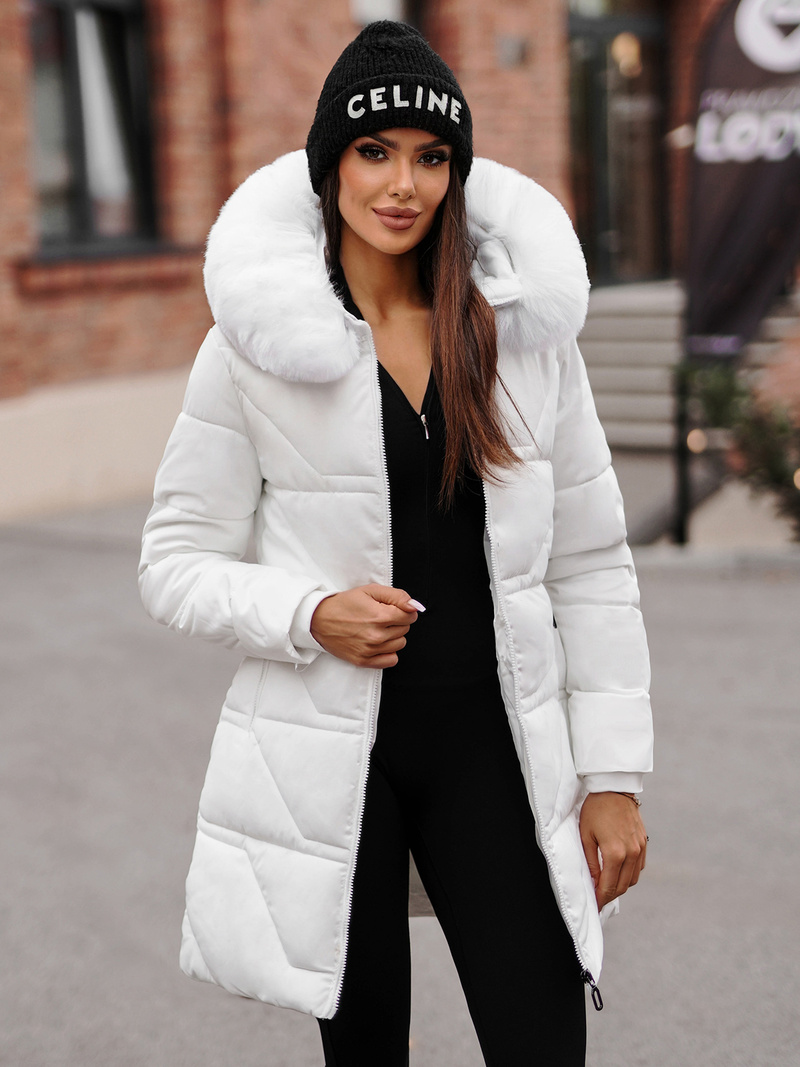 Дамско яке бял OZONEE JS/16M9099/281