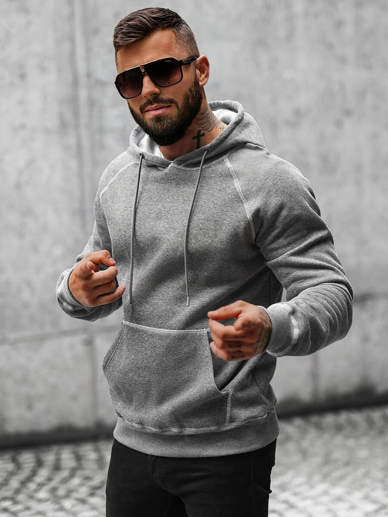 Мъжки суитшърт графитна OZONEE O/8B152/5