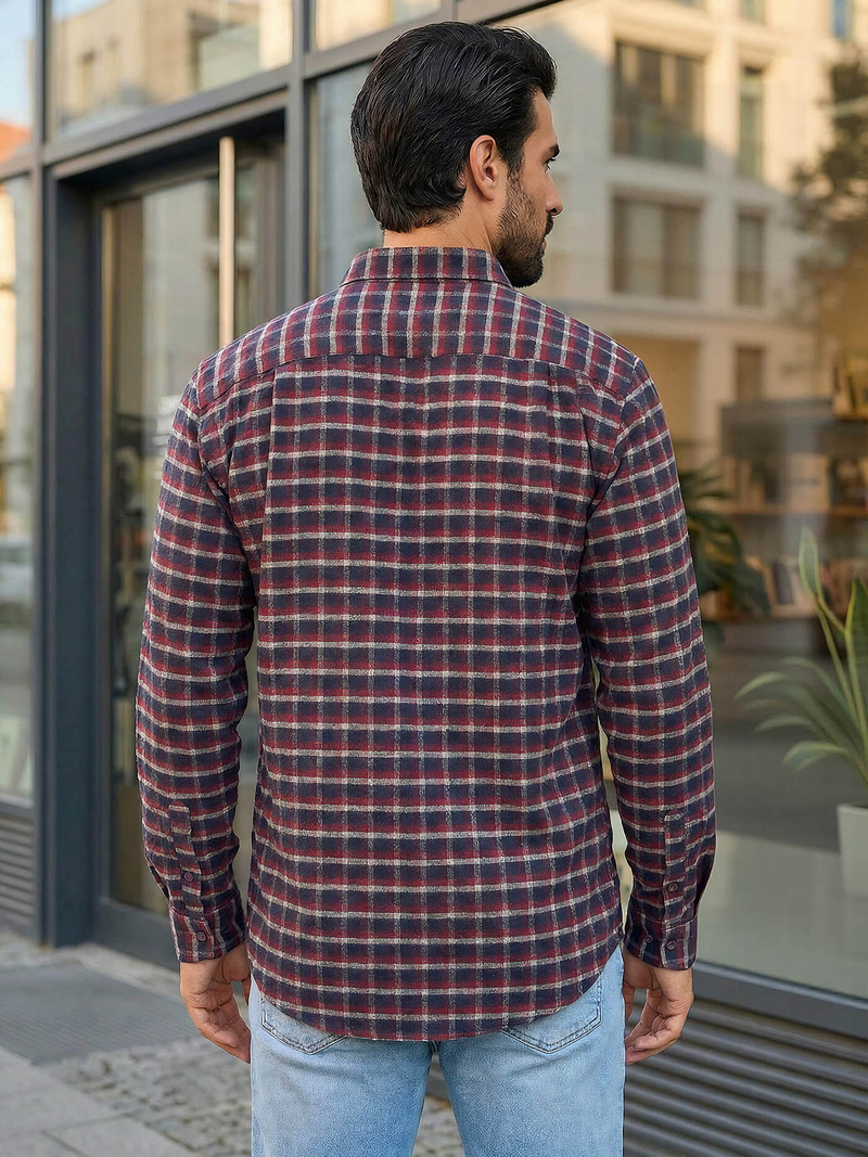 Мъжка риза бордо OZONEE V/V176Z