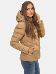 Дамско яке бежова OZONEE JS/M725/84