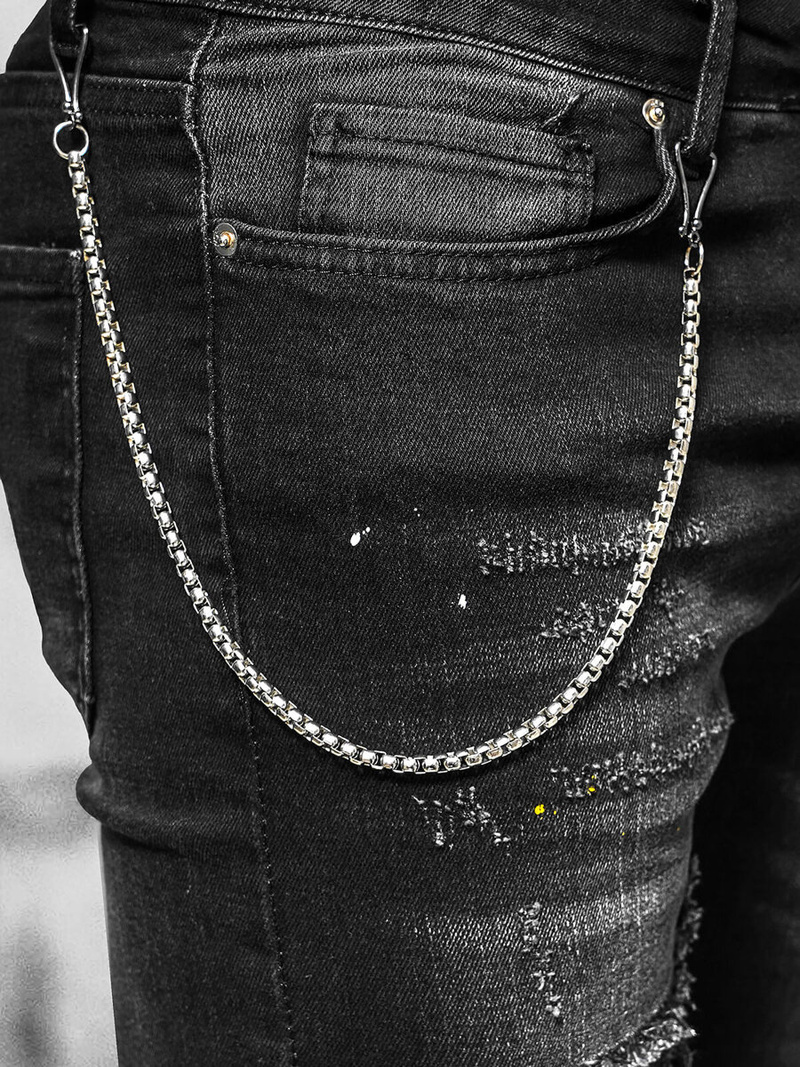 Мъжки дънки черни OZONEE O/MB465