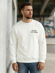 Мъжки суитшърт бяла OZONEE JS/65B3918/1Z