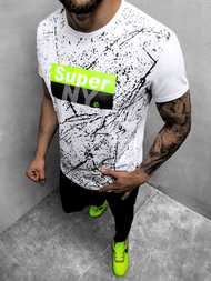 Мъжка тениска бяла OZONEE JS/SS11100Z