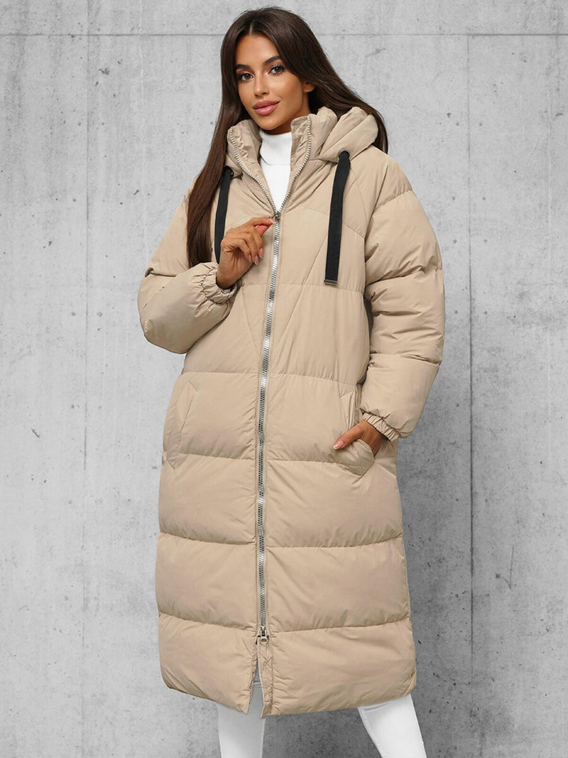 Дамско яке бежова OZONEE JS/5M3163/62Z