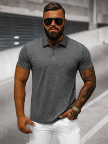 Мъжка поло тениска графитна OZONEE JS/8T80/5Z