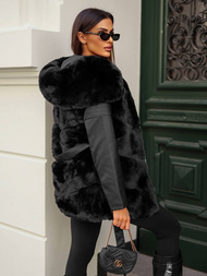 Дамско яке черно OZONEE JS/11Z8090Z