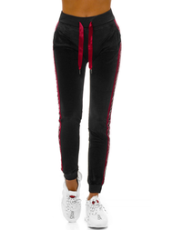 Дамски долнища на анцуг черни OZONEE O/82275