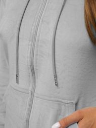 Дамска велурен спортен екип сив OZONEE JS/8C1176/2Z