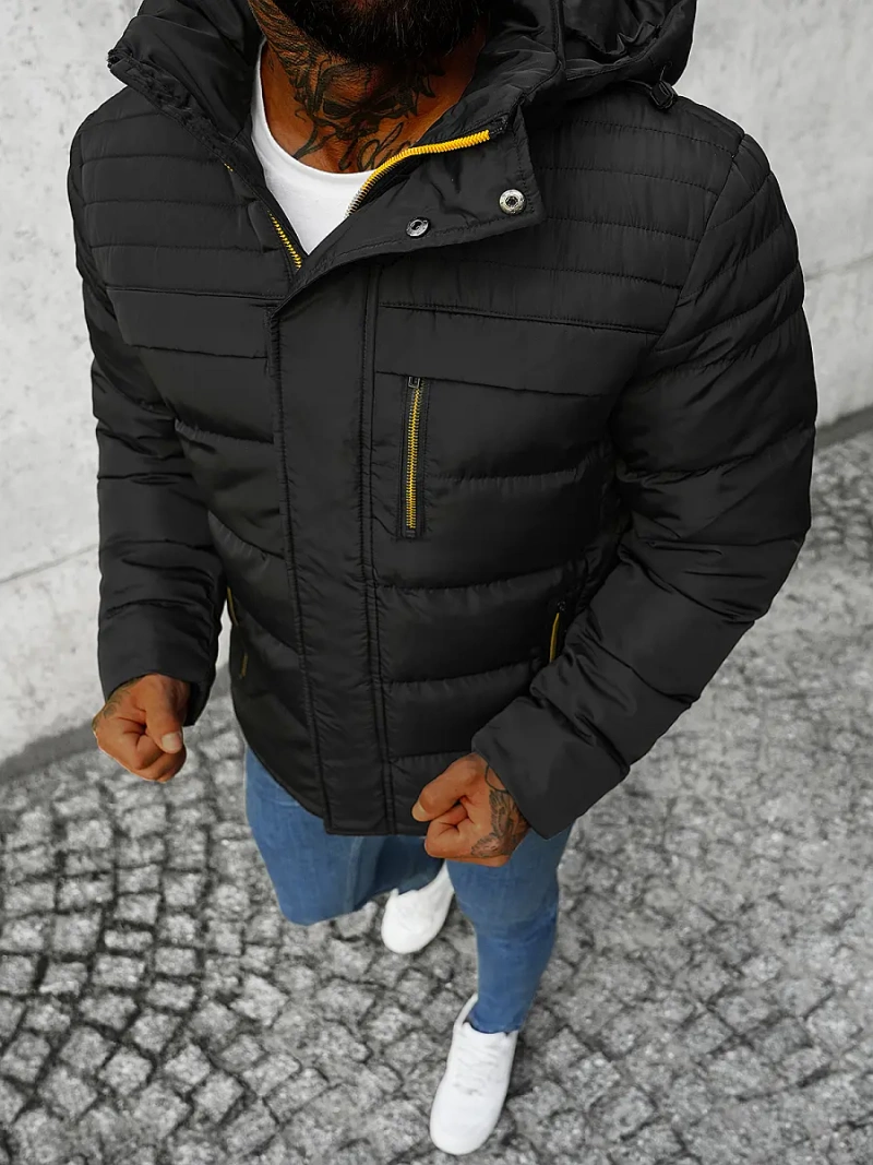 Мъжко яке черна OZONEE JS/M806/392