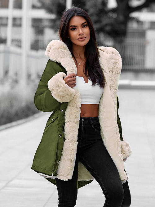 Дамско яке зелена OZONEE JS/M763/136Z