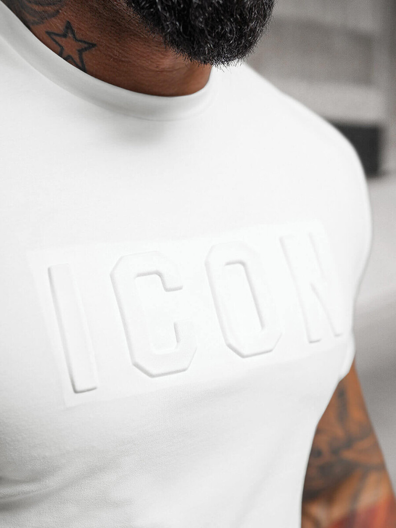 Мъжка Tениска бял OZONEE NB/MT3111