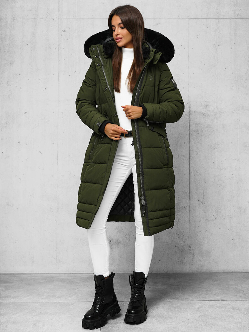 Дамско яке каки OZONEE O/W377