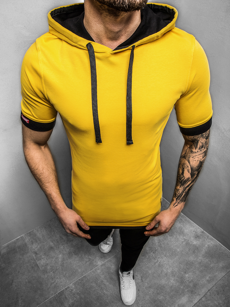 Мъжка тениска жълта OZONEE O/1273Z