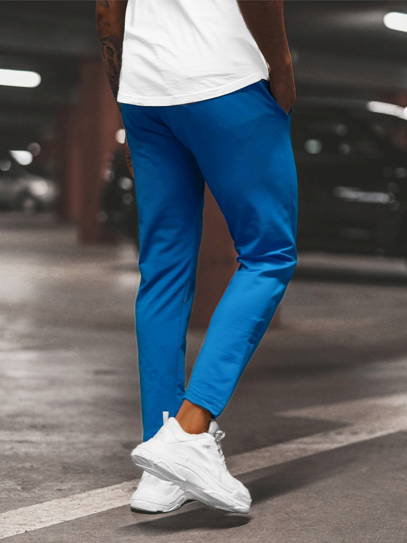 Мъжко долнище на анцуг синьо B/18203022Z