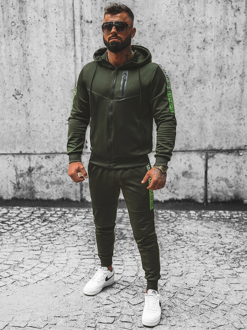 Мъжки спортен екип зелен OZONEE JS/C8118