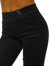 Дамски клин черни OZONEE JS/1027/A1