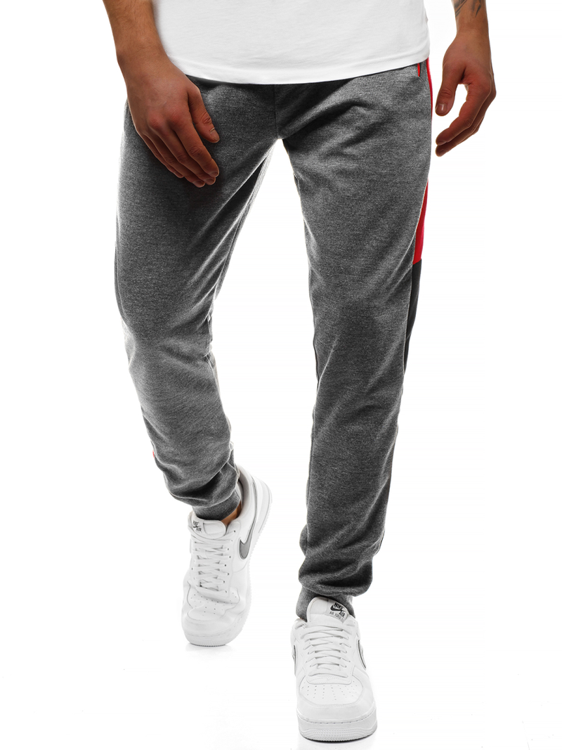 Мъжко долнище на анцуг графитно OZONEE JS/JZ11027