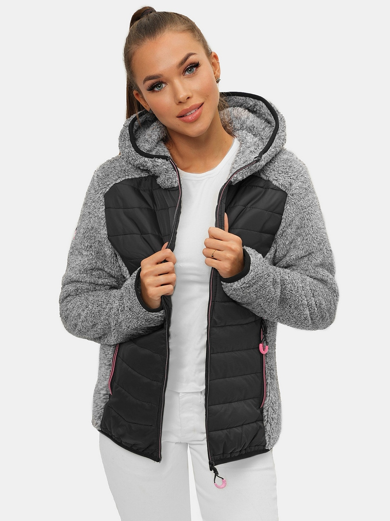 Дамско яке черна OZONEE JS/KSW7001