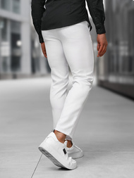 Мъжки панталони чино бяло OZONEE DJ/5526Z