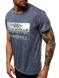 Мъжка тениска тъмносин OZONEE JS/KS2056